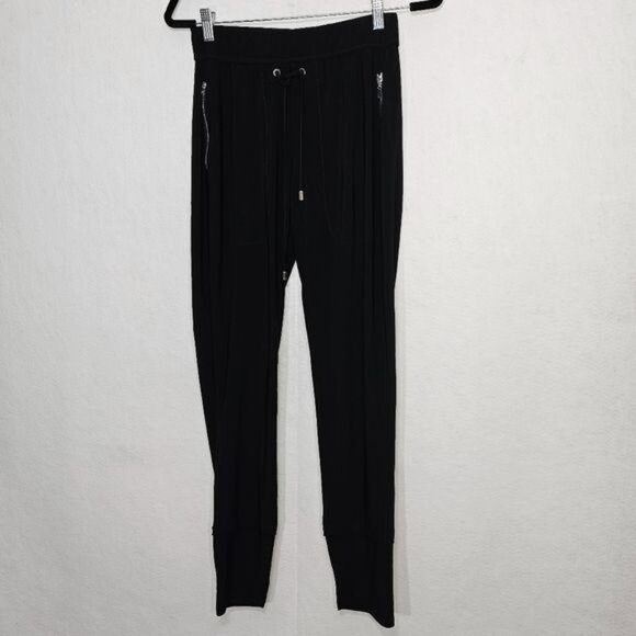 Joseph Ribkoff Black Drawstring Waist Jogger Pants 4 - Picture 9 of 9